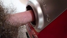 The vacuum cleaner hole and cumshot inside
