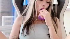 Beautiful Sonya having a horny solo toy masturbation