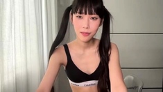 Pretty Japanese teen solo masturbation Uncensored