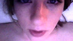 Hot redhead amateur teen girl riding and jerking boyfriend