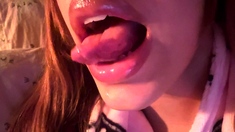 Amateur blowjob close up