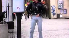 Tight Euro amateur outdoor public anal