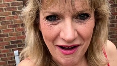 Euro blonde amateur fucks POV outdoor