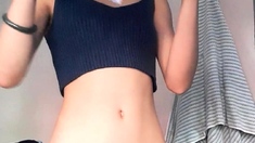 Sexy amateur girl striptease webcam