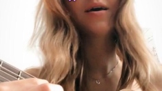 Curly Blonde Teen Records Solo Dildo Masturbation More at
