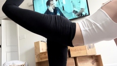Cute curly brunette solo webcam masturbation