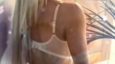 Chubby Blonde MILF Showing Her Big Boobs