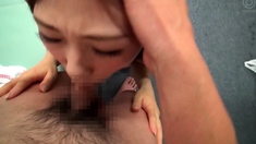 Great close up in japanese teen blowjob pov
