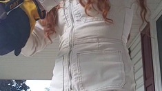 Amateur blondie solo anal masturbation