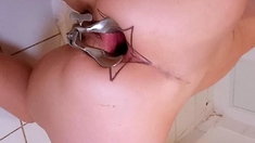 Stacked brunette goes solo toys and masturbation