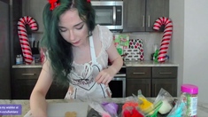 Amateur striptease and Solo masturbation