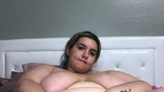 Chubby Brunette Big Boobs Dildo Masturbation