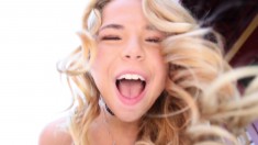 Little Blonde Alina Blows Him By The Pool And Rides His Pecker