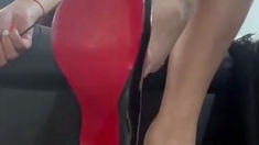Amateur striptease and Solo masturbation