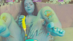 Beautiful Sonya having a horny solo toy masturbation