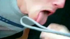 Big Cock Mate JP Eats My Cum on Webcam