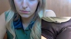 Curly Blonde Teen Records Solo Dildo Masturbation More at