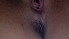 Cummy amateur pussy close up