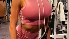 Busty Latin Babe Oils Her Big Boobs And Booty