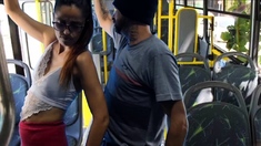 Student is groped and fucked by a stranger on the bus!