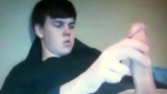Chubby Guy Strokes His Huge Cock On Cam