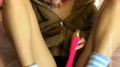 Adorable Amateur Teen And Her Many Toys