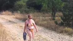 Amateur Outdoor Brunette Masturbates