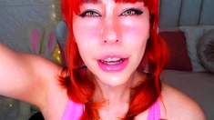 Amateur redhead girlfriend blowjob and anal with creampie