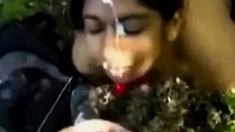 Indian Girl Gets A Facial Outdoors