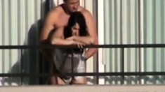 couple fucks on hotel balcony