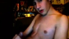 Young boy on webcam