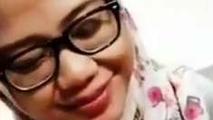 SandpDecent - Tudung Virgin Uni Student Nerd Cum on Face